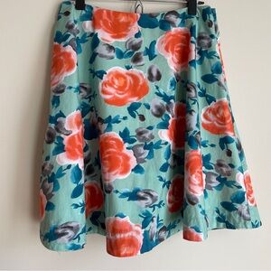 Marc Jacobs Floral Knee Length Cotton Skirt